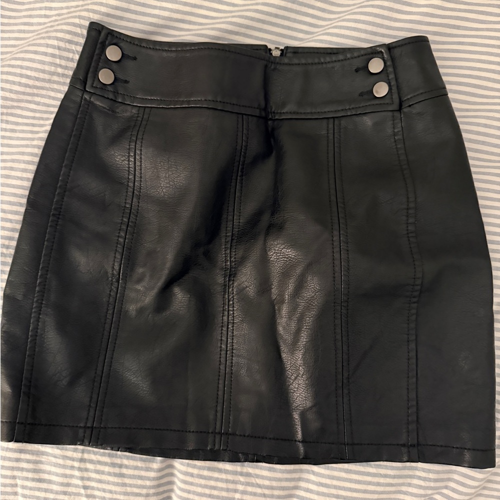 Free People Black Mini Skirt